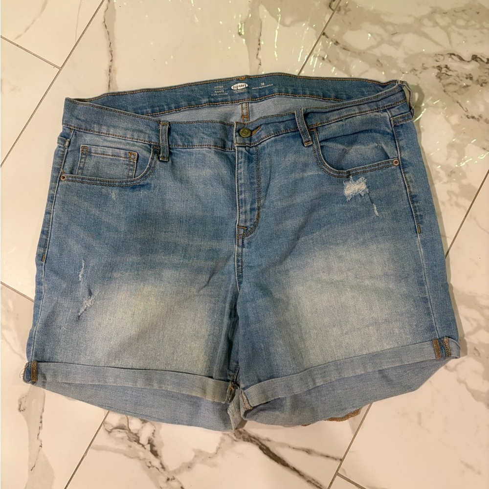 Old Navy Light Blue Jean Shorts sz 16